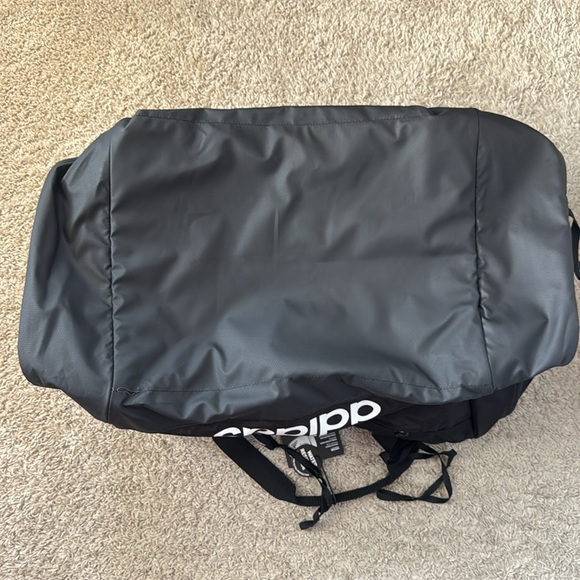 NWT Mens adidas Black Defender 4.0 Duffel Durable LARGE Athletic Gym Travel Bag - Picture 10 of 14